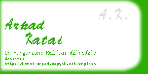 arpad katai business card